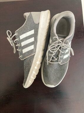 adidas Grey Knit Casual Lace-Up Sneakers